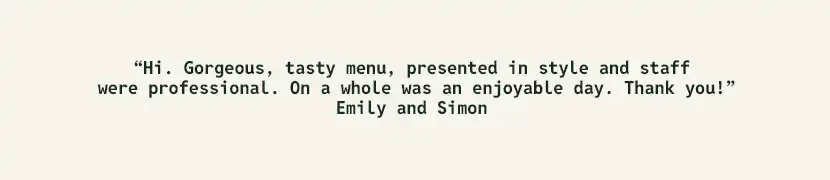 Emily and Simon TTC Testimonial